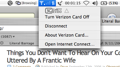 Verizon V640 menu