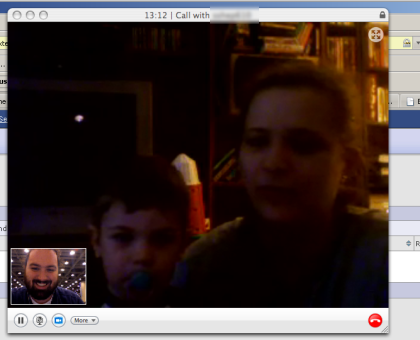 Skyping the night away…