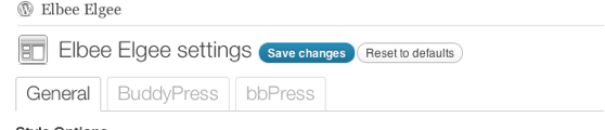 Elbee Elgee Settings  Elbee Elgee  WordPress