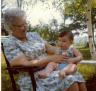 Another of Great Grandma B. holding me.