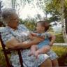 Great Grandma B. holding me, circa summer 1978