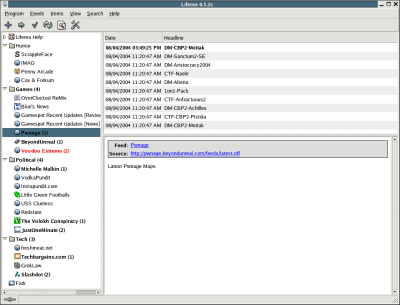 Liferea - the LInux FEed REAder